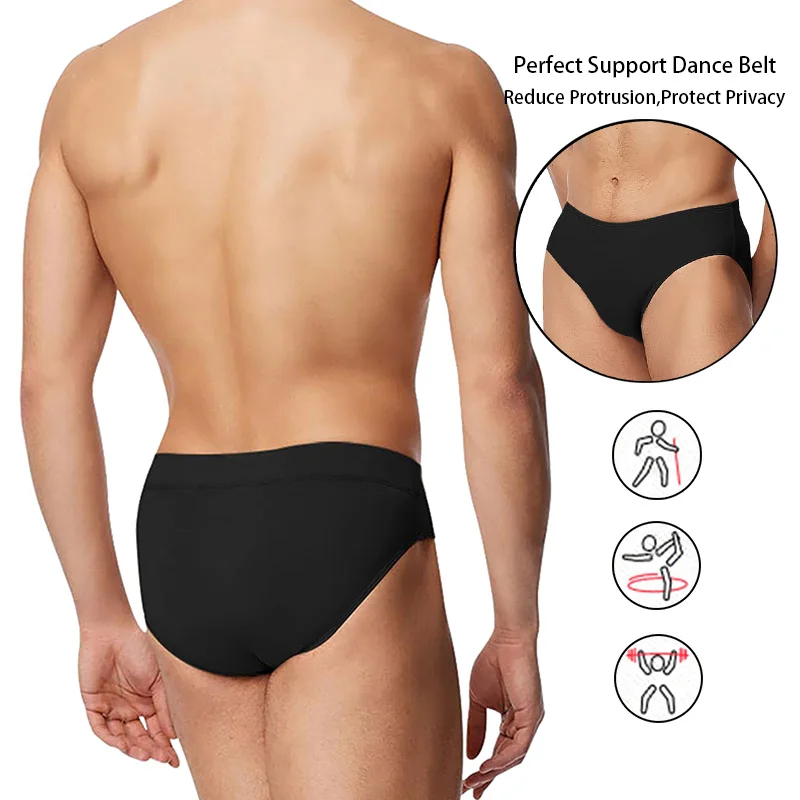 Herren-Ballett-Tanzgürtel, voll sitziger Ballett-Slip für Herren, Gymnastik-Tanz, Cosplay, mit elastischem Bund und gepolsterter Schicht vorne Image