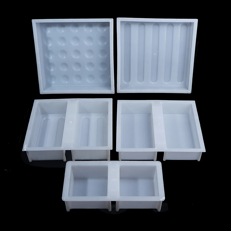 DIY Pflaster Ziegel form geformt Walk Maker wieder verwendbare Beton pfad Maker Form Stepping for Rasen Terrasse Hof Garten Image