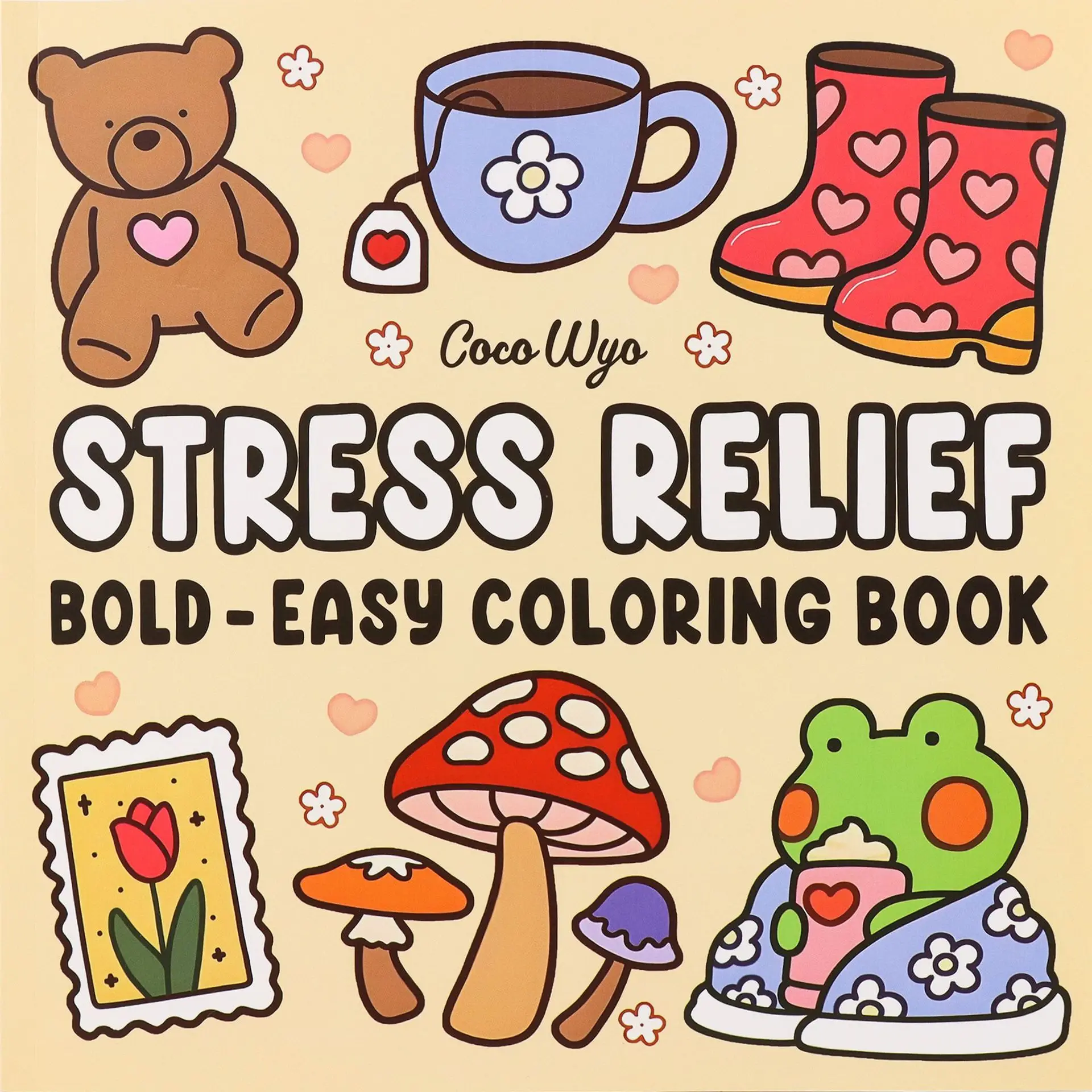 CocoWyo's *Cute & Groovy: Bold – Einfaches Malbuch* Image