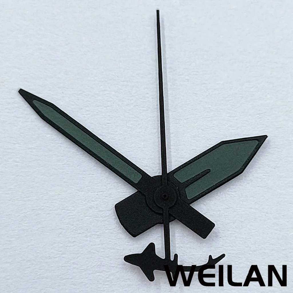 Schwarzes Uhrenzubehör, Zeiger NH35, NH36, Zeiger, grün, superleuchtend, geeignet für NH35, NH36 Uhrwerk Image