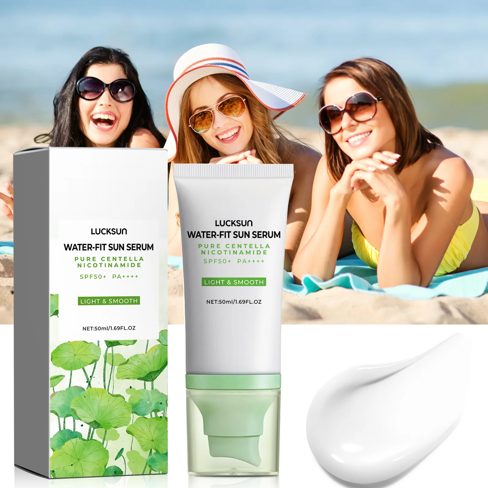 LUCKSUN SPF50+ PA++++ Water-Fit Sun Serum 50 ml – leicht, feuchtigkeitsspendend für alle Hauttypen, täglich auf Reisen Image