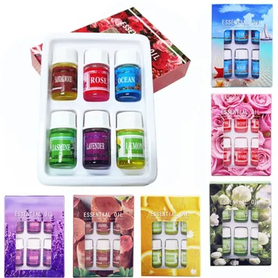 6pcs Essential Oils Gift Box Air Humidifier aromatherapy liquid Aroma Diffuser Air Freshener Scents