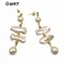 WT-MPE015 WKT Special Design Freshwater Pearl Earrings Irregular Pearl Earrings Women Fashion