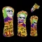 Clowns Golf Club #1 #3 #5 Wood Headcovers Driver Fairway Woods Cover PU Leather Hybrid head Covers