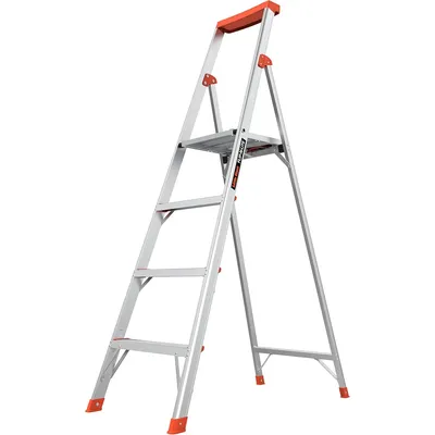 Ladder Systems Flip N Lite 6 Foot 300 Pound Capacity Aluminum Lightweight Slim Stepladder Ladder