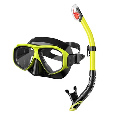 JSJM Professional Anti-Fog Swimming & Scuba Diving Mask with UV Protection, Silicone Snorkeling
