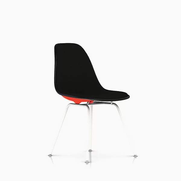 Herman Miller Eames Molded Plastic Side Chair with 4-Leg Base, Upholstered - Herman Miller Authorized Retailer
