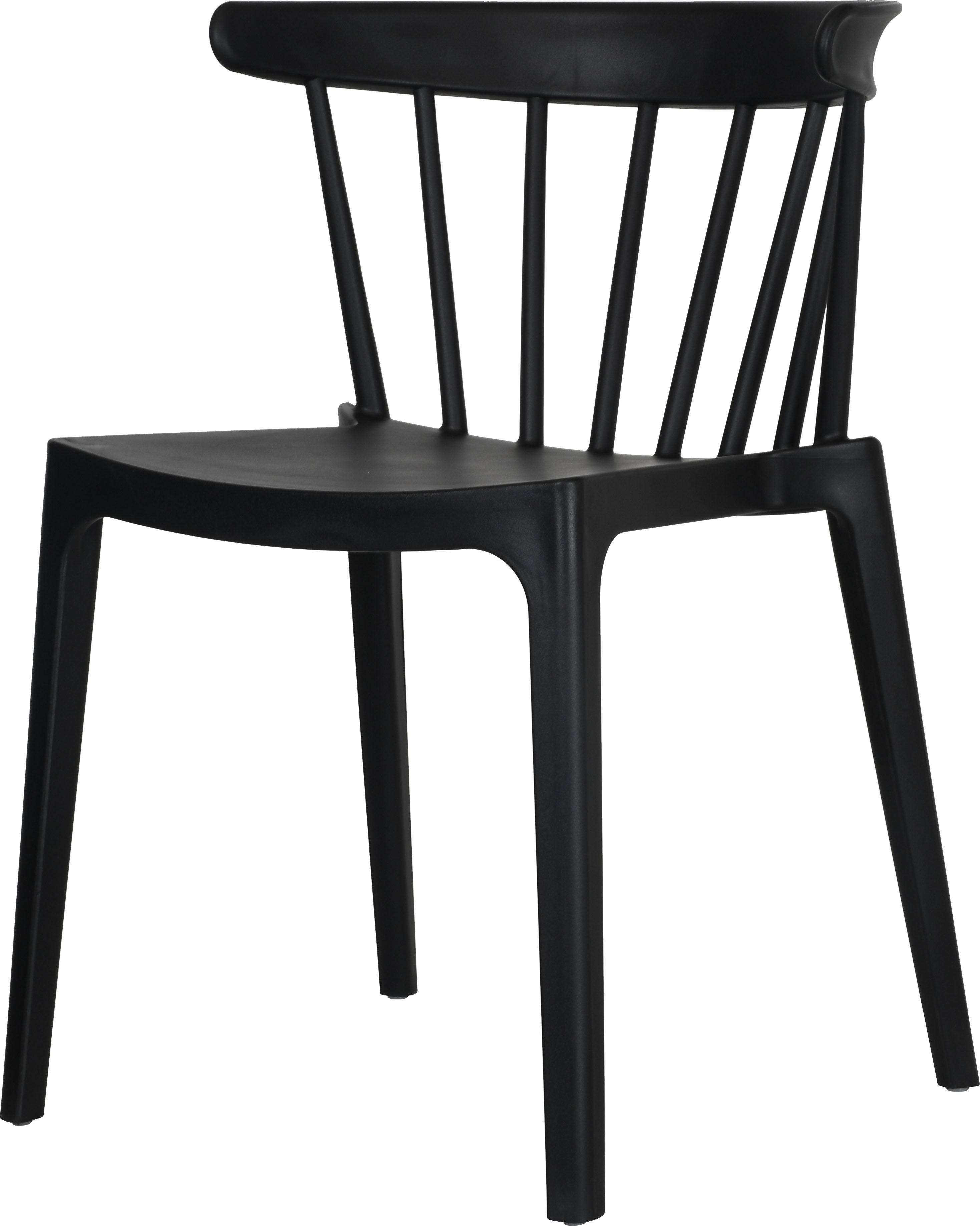 Gartenstuhl BEST "Windson", schwarz, B:54cm H:75cm T:53cm, Polypropylen, Stühle, Stapelstuhl