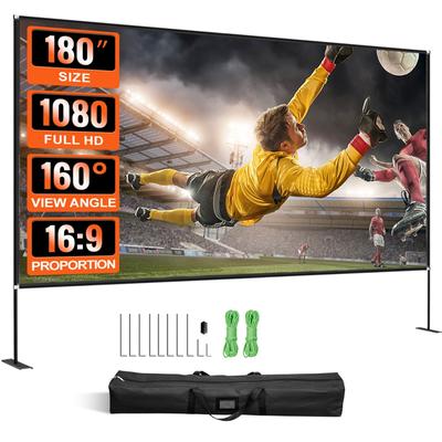 Projector Screen with Stand for Indoor and Outdoor Use
