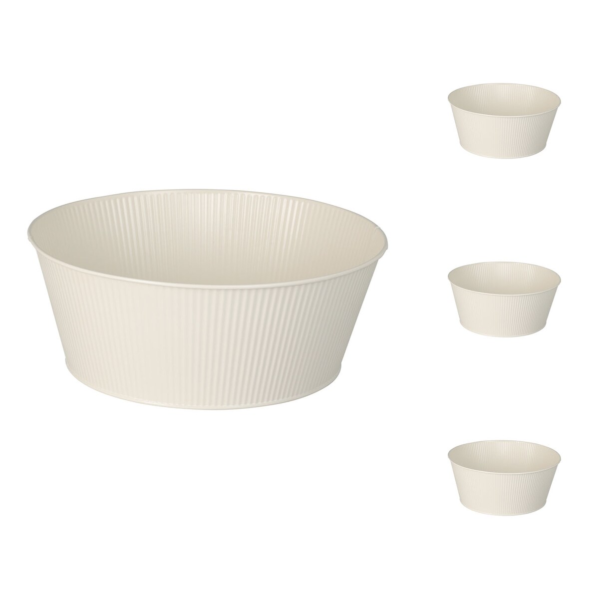 Mojawo 4 Stk. Blumentopf Pflanzgefäß Balkontopf Pflanztopf verzinkt Ø22xH10cm Image