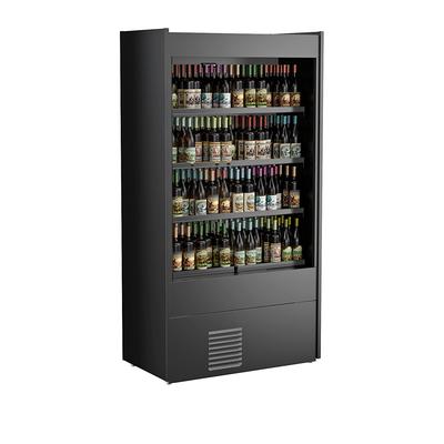 Structural Concepts B427WN 44 3/4" Allure Vertical Open Air Cooler w/ 4 Levels, 110-120v, Black