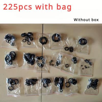 TEMU 225pcs -ring Assortment Kit - Synthetic Rubber, & Shape For Automotive, Faucets, Pressure Washers, Plumbing Seals & Air/gas , Flat Washer Included, Rubber Washers Image