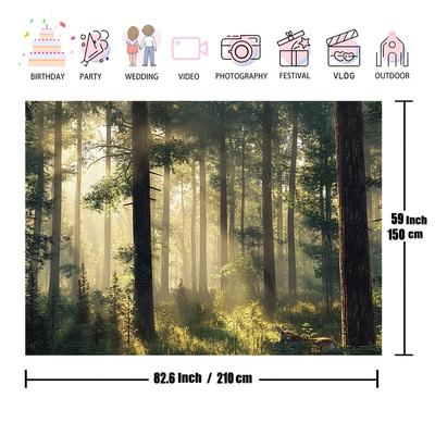 TEMU Tapestry - Polyester Nature Landscape Wall Hanging For Bedroom Aesthetics Image