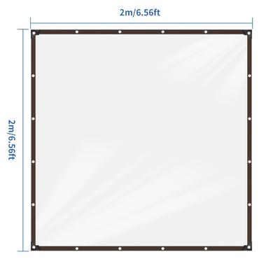 TEMU Pvc Clear Waterproof Tarpaulin, Transparent Pe Film With Grommets, Garden Balcony Patio Awnings, Winter Plants Cover, Greenhouse Film Tarp For Image