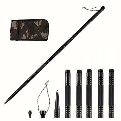 TEMU Ultralight 5-section Aluminum Trekking Poles - Folding, & Adjustable Hiking Sticks For , Ideal For Hiking, Backpacking & , Knee Stress Image