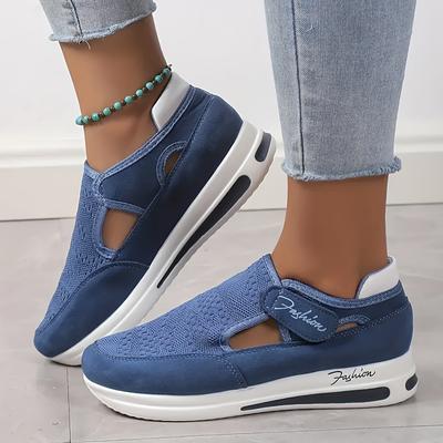 TEMU Women's Fashion Sneakers - , Breathable, Thick Sole, Easy , All- Shoes For Casual & Athletic Wear, Casual Athletic Shoes|easy Sneakers|breathable Fabric Image