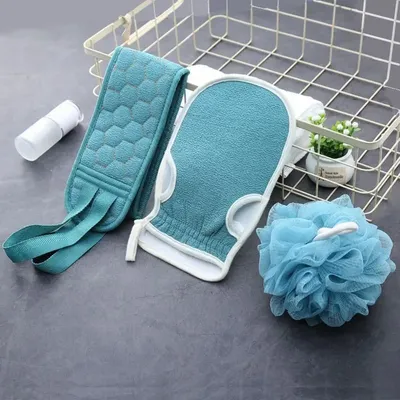 3pcs/set Body Scrubber Back Massage Exfoliating Sponges Bathroom Bath Brush Scrub Shower Brush Body Wash Scrub Bath Supplies