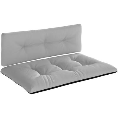 Palettenkissen 2er Set Wasserabweisend Sitzkissen Palettenpolster mit Getuftetem Design Rückenlehne Image