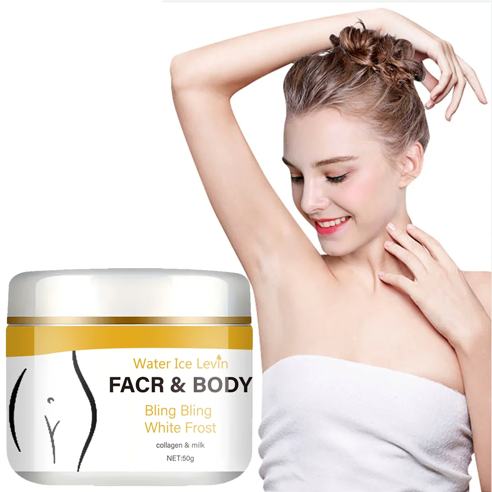 Weiße Creme mit Glycerin, Kollagen, Tocophol, Milchsäure, Aloe Vera-Blattsaft, geeignet für alle Hauttypen, aufhellendes Licht Image