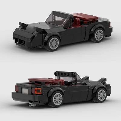 MOC Cabrio Speed Champions Offene Autos City Sport Racers Runabout Bausteine Ziegel Supercar Fahrzeug Kinder Spielzeug Geschenk Cabriolet Image