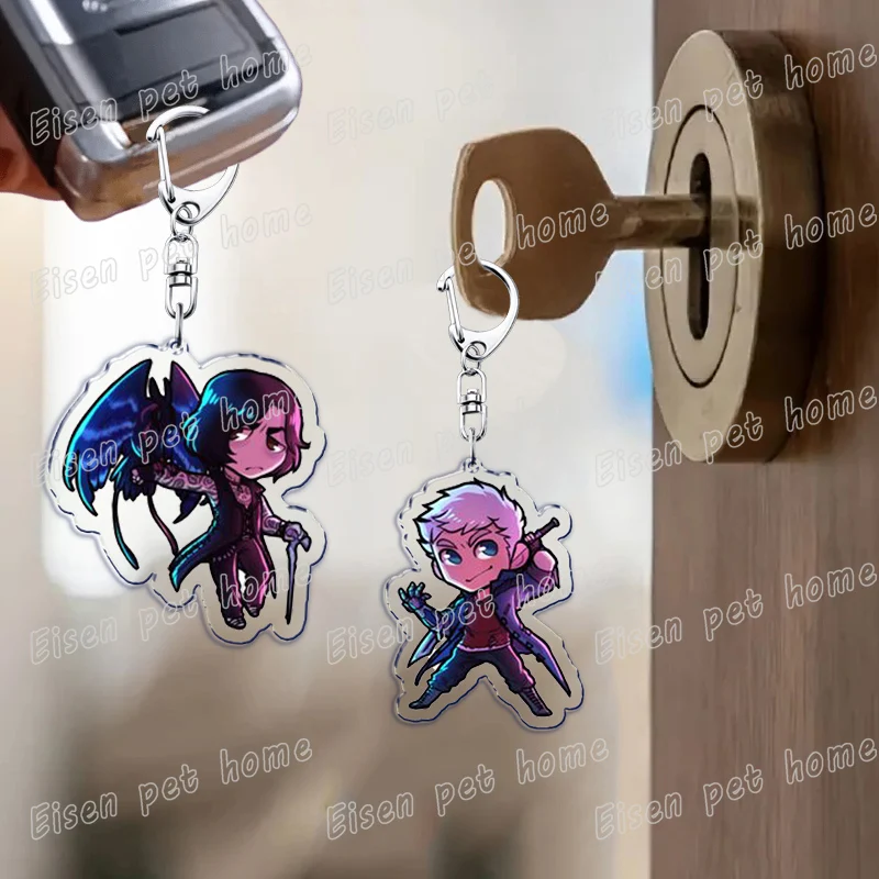 Beliebtes Spiel Teufel Dmc Schlüsselanhänger für Zubehör Tasche Dante Vergil Nero Sparda Lady Gaming Schlüsselanhänger Ring Schmuck Geschenke Schlüsselanhänger Image