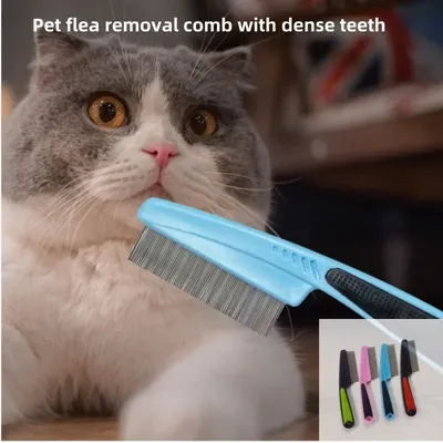 Seasonal Molting Pet Supplies Haarentfernungsbürste und Läusebürste, Anti-Insektenknoten, Edelstahlkamm, Schönheitskamm für Hunde und Katzen
