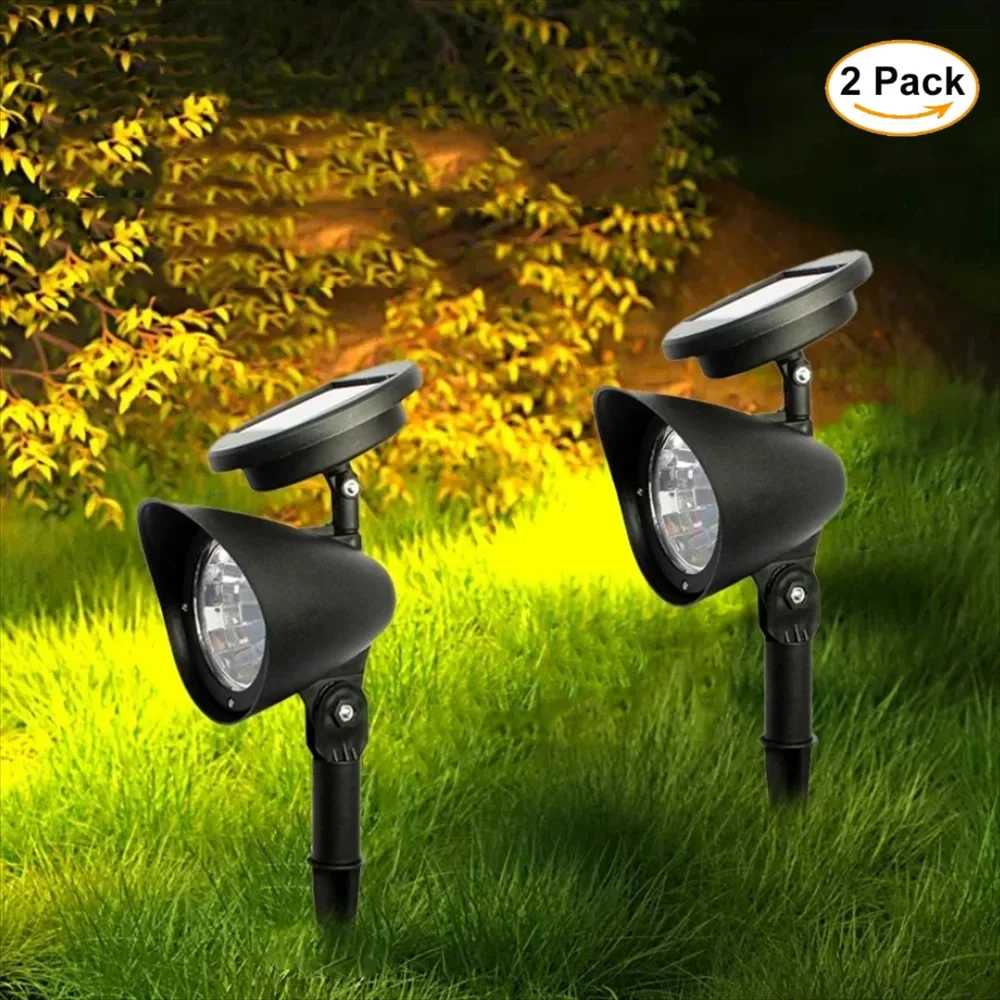 Solarbetriebener LED-Strahler für den Außenbereich – IP65 wasserdichte Gartenbeleuchtung für Weg, Rasen, Baum, Innenhof, Dekoration, Landschaftsbeleuchtung