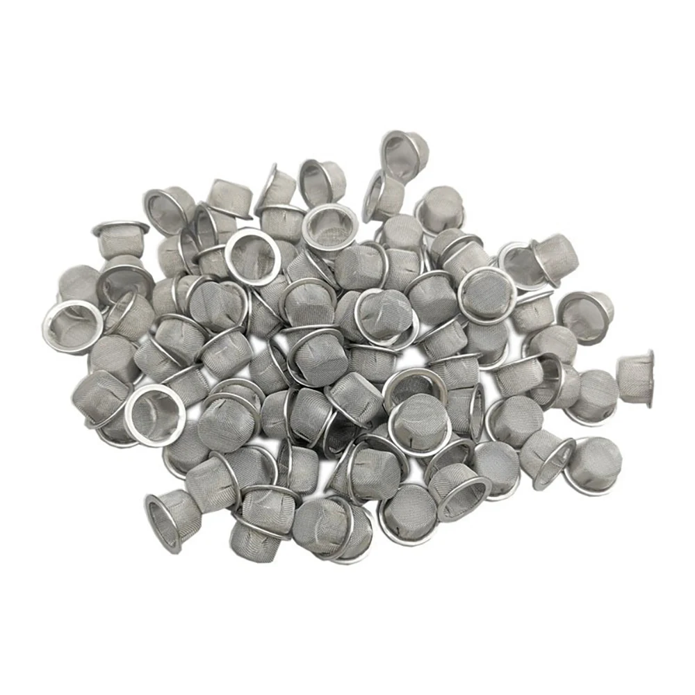 10/30/50Pcs Tabak Pfeife Metall Filter Bildschirm Stahl Mesh Pfeife Filter Tabak Zubehör Image