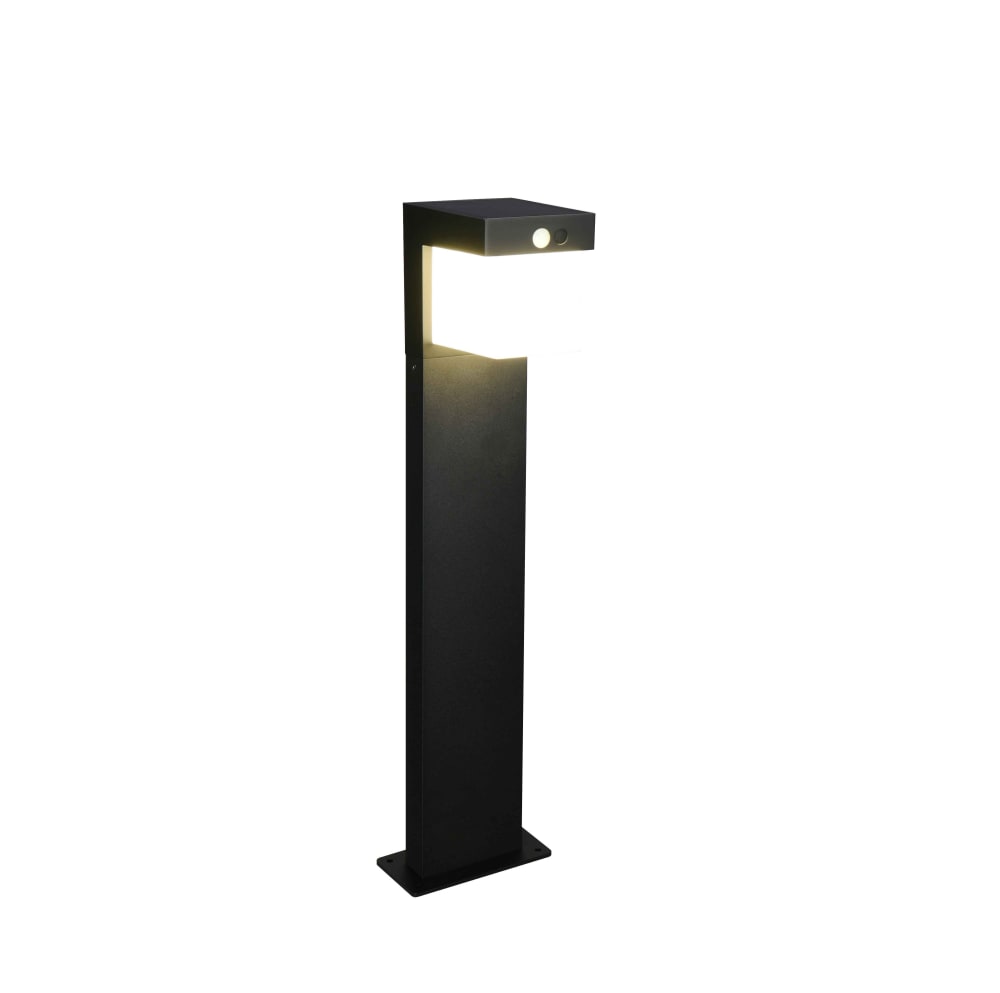 Palo da esterno LED, solare ibrido, c/sensori, nero, H 50 cm