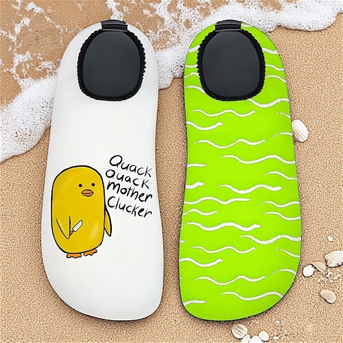 scarpe da acqua da uomo con stampa a forma di anatra: stile impermeabile e comodo per gli uomini in attività acquatiche, beach volley e passeggiate sul fiume