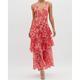 Per donna Abito Lungo Maxi Abito Vestito Casual Abito Estivo Abito Boho Abito Stampato Moda All'aperto Feste Ferie Vestibilità regolare Floreale Senza Maniche Scollo a V profondo Giallo Rosa Rosso