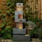 Outdoor Water Fountain Tiered - Large Waterfall Indoor Freestanding Cascade Fountains Modern Style