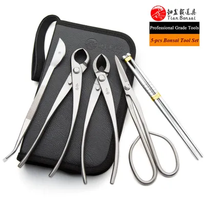 Professional Grade 5 PCS Bonsai tool Set (NMK-05 8" tool set)
