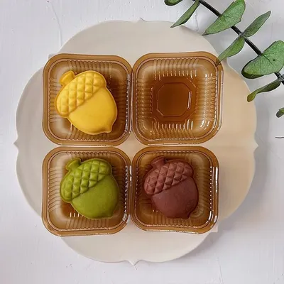 50g Mooncake Hand Pressed Mold Oak Fruit Shape Cookie Pastry Stamp Fondant Cake Home DIY Mung Bean