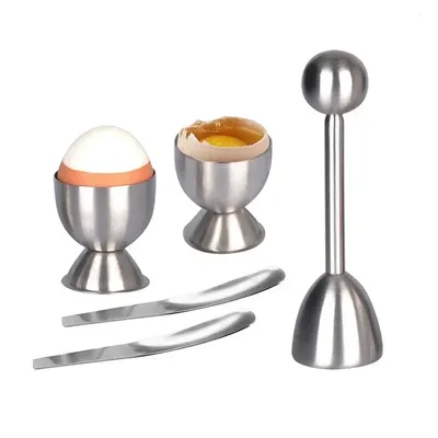 Egg Opener Topper Cutter Soft Boiled Shell Removal Egg Cup Holder Tools Stainless Steel Kitchen