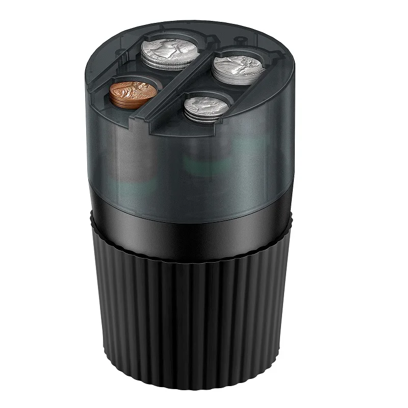 Porte-monnaie pour voiture, organisateur de pièces de monnaie de voiture esthétique intérieur, support de changement de grande capacité, accessoires de voiture Cool pour le rangement de voiture