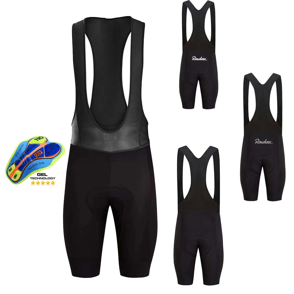 Raudax cuissard à bretelles de cyclisme 2025 hommes équipe de sport vtt cyclisme noir cuissard à bretelles femmes vélo équitation Shorts sport course Shorts