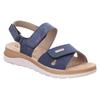 Riemchensandale ROHDE "BAVIERA", Damen, Gr. 41, blau (ocean), Lederimitat, klassisch, Schuhe, Sommerschuh, Klettschuh, Keilabsatz, Sandale mit Softfußbett