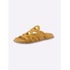 Pantolette HEINE, Damen, Gr. 42, gelb, Rindsleder, Glattleder, modisch, Schuhe