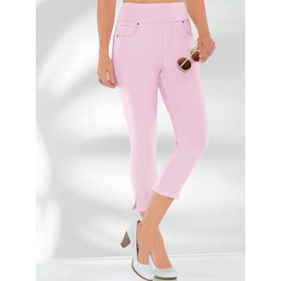 Stretch-Hose CASUAL LOOKS, Damen, Gr. 23, Kurzgrößen, rosa (rosé), 72% Viskose, 25% Polyamid, 3% Elasthan, unifarben, 7/8-Länge, Hosen Image