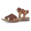 Keilsandalette GABOR "FLORENZ", Damen, Gr. 37, braun (camelfarben), Kalbsleder, unifarben, klassisch, Schuhe, Keilabsatz, Sommerschuh, Riemchensandale in Schuhweite G (=weit)