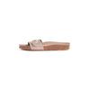 Pantolette TOMMY HILFIGER "SOFT SUEDE ADJUSTABLE MULE", Damen, Gr. 41, grau (taupe), Veloursleder, modisch, Schuhe, Keilabsatz, Sommermode, Schlupfschuh, Flats mit TH-Logo