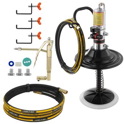 Grease Pump, Air Operated Grease Pump with 13 ft High Pressure Hose and Grease Gun, Pneumatic Grease Bucket Pump with Wheels