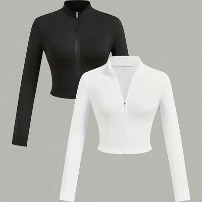 TEMU 2pcs Of Women' Casual Autumn And Winter V-neck Long Sleeve T-shirts Image
