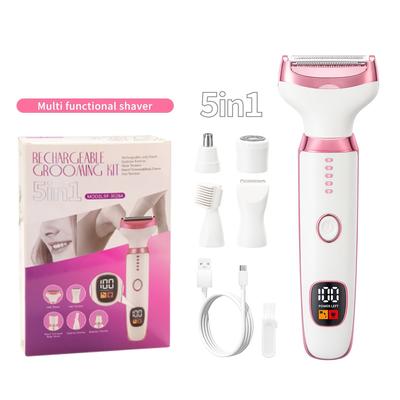 TEMU 1pc Conduroma Electric And Trimmer Set For Women, Usb Rechargeable Hair Removal Kit With Facial, Body, Leg, Bikini, Underarm Grooming - Mechanical Shaving, ≤36v Lithium Battery Image