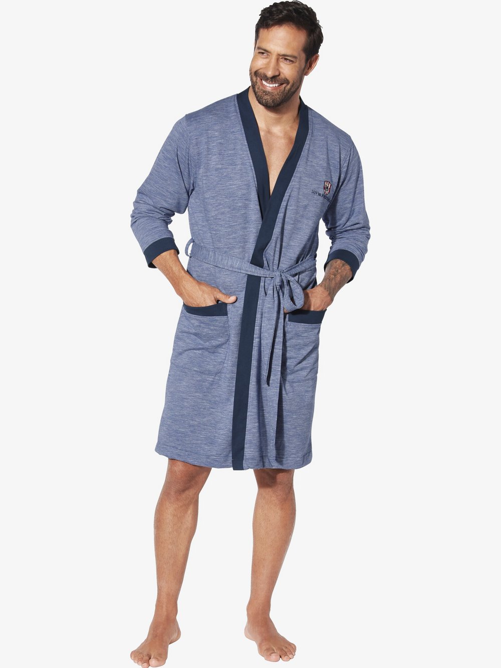 Jan Vanderstorm Morgenmantel Herren blau, XXL Image