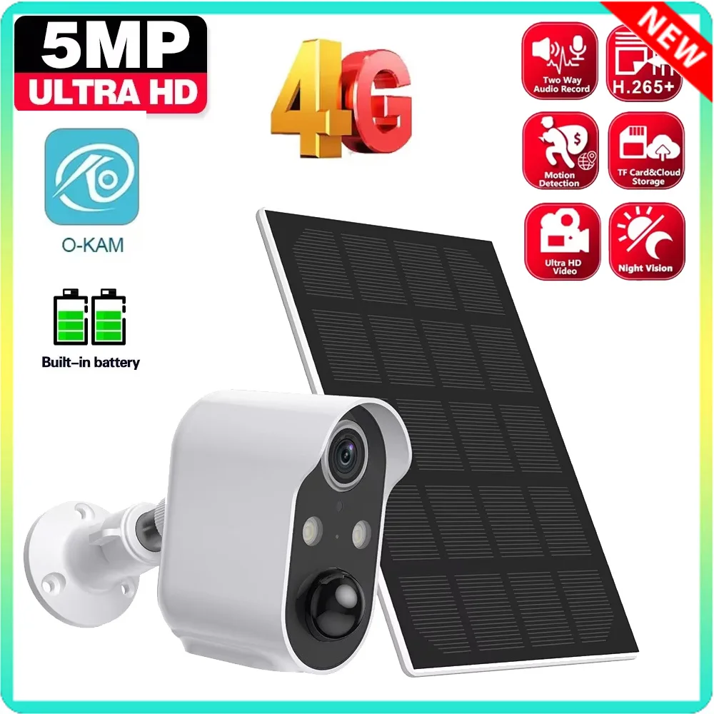 4G SIM 5MP SWireless Wifi Batterie Kamera Outdoor Indoor Wasserdichte WiFi Kamera integriertes Mikrofon 1080P Überwachung sicherheit Kamera Image
