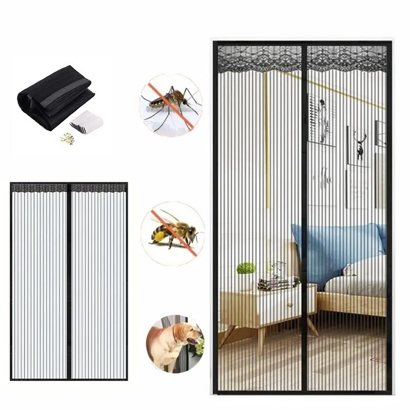 Wahrscheinlich beständige Tür mit Bildschirmvorhang, atmungsaktiver Sommer-Mücken-Türvorhang, nicht stanzend, selbstansaugend, magnetische Absaugung Image