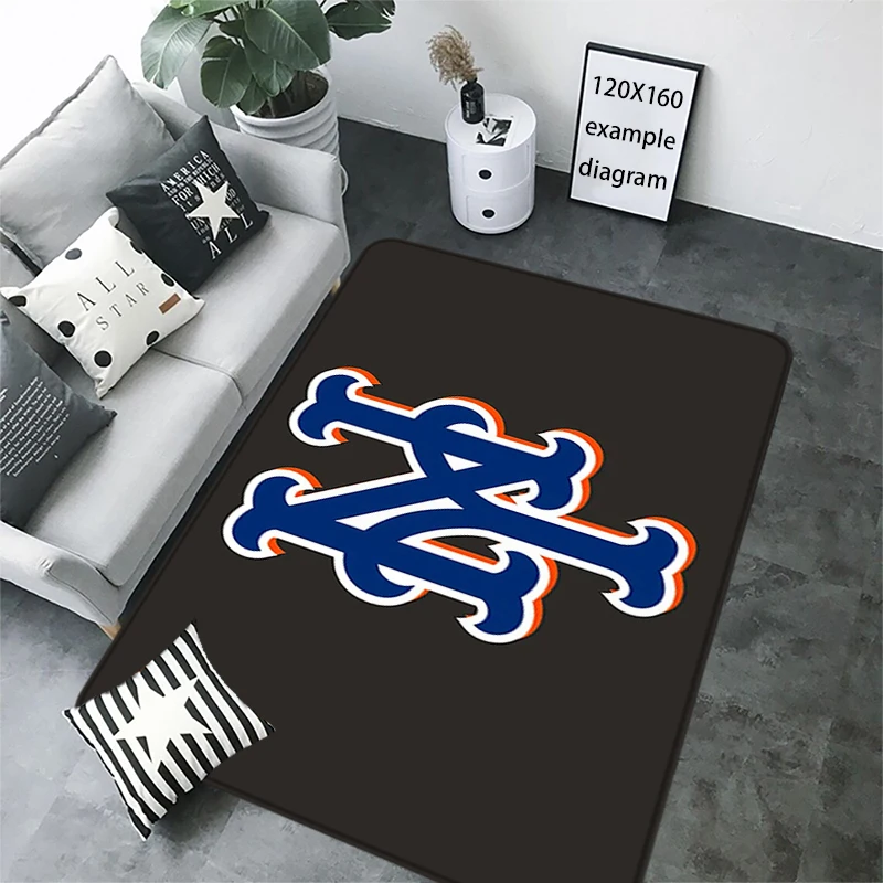 Living Room Floor Mat Interior Doormat New York Mets Non-slip Foot Rug Rectangle Kitchen Carpet Bedroom Bedside Mats Home Decors