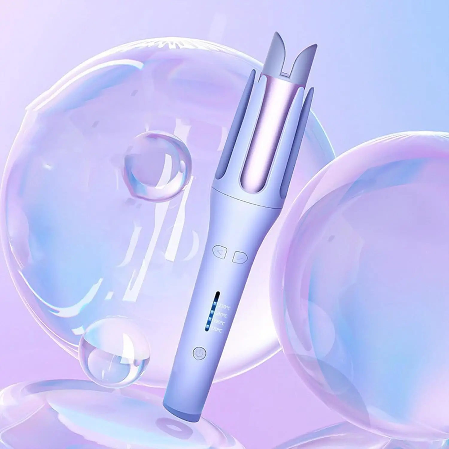 Lockenwickler, automatisch rotierender Negativ-Ionen-Lockenstab, nicht beschädigend, tragbarer Lockenwickler, automatische Abschaltung, Verbrühungsschutz Image